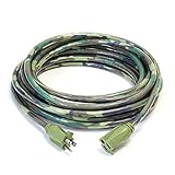 50 Ft 12/3 Camo Electric Extension Power Cord SJTW 12 Gauge Outdoor Camouflage [並行輸入品]