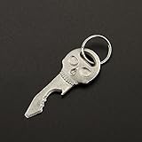 Tiptiper 多機能ポケットサバイバルツール、頭蓋骨多機能キーホルダー栓抜きネジドライバカッター屋外スポーツ