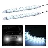 teepaoフォグライトストリップ、LED車アンチフォグライト昼間ライトキット柔軟な逆ライトストリップユニバーサル防水Turning信号ランプ電球明るい装飾ランプfor Vehicles Boats、