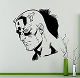 キャプテンアメリカComics壁ビニールデカールスーパーヒーローステッカーCartoonsホーム内部子供のアート装飾アイデア寝室子供部屋リムーバブルデザイン9 (キャップ)