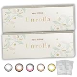 カラコン アンローラ ワンデー ルナングレー 1day Unrolla DIA 14.5mm 裸眼風 シリコーンハイドロゲル 10枚入2箱 度あり 度なし【マスクシート付き】(±0.00)