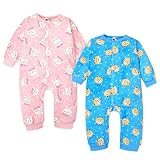 (ピンク/80cm)ベビー服 男の子 女の子 カバーオール 長袖 シャギー素材 うさぎ柄 くま柄 前開き スナップボタン 男児 女児 ベビー