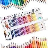 Theefun 色鉛筆 48色 油性色鉛筆 六角軸 塗り絵 スケッチ イラスト 子供プレゼント 入園・入学お祝い 鉛筆削り 収納ケース カラ