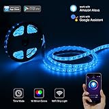 LOHAS Amazon Aleax、マルチカラー、16.4 Ft、スマートフォンWiFi LEDストリップライト、作業コントロールLEDライト文字列パーティー、クリスマス装飾、ホーム照明、キッチン、