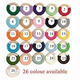 Kissteether 52pcs 5cm（1.97 ''）木製のテイザーの赤ちゃんTeething玩具ナチュラルメイプルコットンの木製のリングチャームChunkyかぎ針編みのベビーテイザー DIYベ