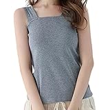 Amazon タンクトップ レディース ブラ紐隠しインナー タンクトップ ブラ紐隠し レイヤードtシャツ 重ね着 タンク キャミソール インナー キャミソール ベアトップ風 胸元 チラ見え 防止 幅広ストラップ Tシャツ キャミソール レディース キャミソール タンクトップ 通販