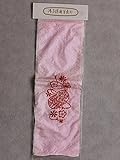七五三用小物　正絹刺繍柄の半衿　ピンク色の子供用半衿　A5192-06
