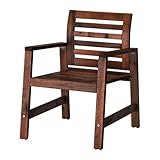 IKEA　APPLARO（エップラロー）　チェア アームレスト付き 屋外用　　ブラウンステイン