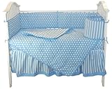 Tadpoles Dot and Stripe 4 Piece Crib Set, Blue (Discontinued by Manufacturer) by Tadpoles [並行輸入品]