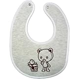 デザイン刺繍スタイ【くまぬいぐるみとミツバチ】　charlotte限定ビブ　よだれかけ　リバーシブルタイプ【日本製】