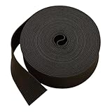 平ゴム 弾性バンド 幅25mm×10m ゴムベルト ズボン用の交換バンド ゴム紐 織ゴム 強い弾性 裁縫材料 DIY 手芸裁縫 (ブラック)