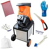 YARD FORCE 枝シュレッダー ＋「 ※保護メガネ・軍手・折りたたみノコギリ・チップ掃除用ブラシ・チップ入れ土のう袋付」 【PROSTAR/Pack】