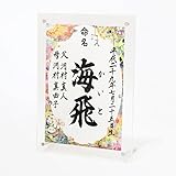 A4アクリル額入り命名書　１１．絵本　他デザイン多数！(※詳しくは画像をタップ)【命名紙・命名用紙・赤ちゃん・誕生・名づけ・記念】