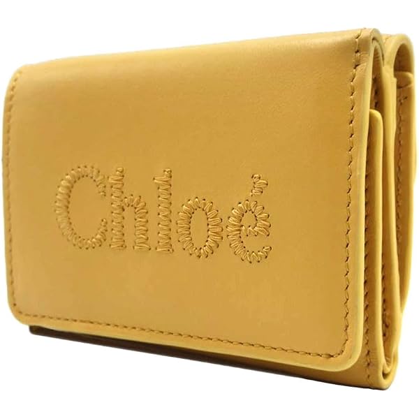 未使用品 箱付き Chloe クロエ 二つ折り財布 レザー ロゴグラム