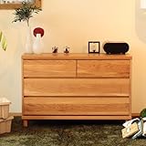 日本製 北欧風 脚付き 幅110cm 3段ローチェスト 完成品 ナチュラル