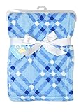 Snugly Baby Tartan Ultra Soft Fleece Blanket (Blue) by Snugly Baby