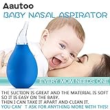 Aautoo Nasal Aspirator Safe Baby Nose Suction Booger Sucker - Best for Nasal Congestion Relief - Hig