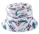 (ビグッド)Bigood ベビー ハット 可愛い 車 柄 サファリハット 女の子 男の子 キッズサンバイザー 子供用 キャップ 帽子 カジュアル 春 夏 日焼け止め（54cm）