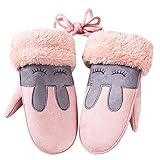 Bevalsa子供 手袋 ミトン かわいい 子供用 グローブ 暖かい 雪遊び お散歩 滑り止め 秋冬 防水 防寒 通学通園 女の子 男の子 キッズ手袋 プレゼント おしゃれ