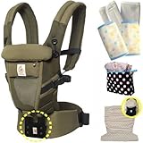 ベビーウエストベルト付エルゴベビー ADAPTアダプトクールエア/ローデン 替フードカバーセット【日本正規品2年間保証-SG認定付】フードカバー＋よだれパッド+収納ポーチ付