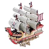 レッドフォース号｜ki-gu-mi ワンピース 3D木製パズル【公式ライセンス】 工具不要／上級者向け／183ピース／完成サイズ137×71×140mm