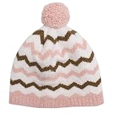 ニット帽 子供 キッズ 女の子 波柄 ニットキャップ ニット帽子 雪遊び ホワイト F