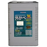 アトムハウスペイント 水性アクリルシリコン外かべ 14L ホワイトアイボリー