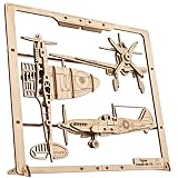 Ugears ファイターエアクラフト 2.5Dパズル 70196 木製 ブロック DIY パズル 組立 工作キット 模型
