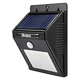 Homdox ソーラーライト 屋外 夜間自動点灯 ソーラー壁掛けライト ワイヤレス人感センサー 屋外照明/軒先/壁掛け/庭先/玄関周りなど対応