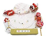 【正絹】 お宮参り用 大黒帽と小物7点セット 日本製 女の子【ギフト対応】