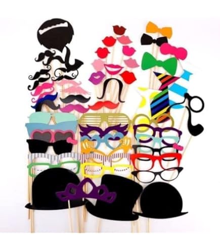 Amazon.co.jp: 【ノーブランド品】フォトプロップス31点セット(HAPPY