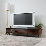 【日本製】北欧風 木製 150cm幅ロータイプテレビボード 完成品 ブラウン