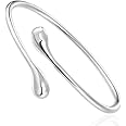 Fashion Women Jewelry Solid Bangle Bracelet Gift, Silver