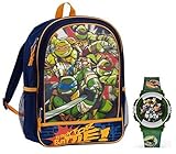 Teenage Mutant Ninja Turtles TMNT Standard Size 3D Backpack and Light Up Watch - Kids [並行輸入品]