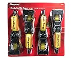スナップオンラチェットタイダウン15 ft x 1 – 1 / 2 in。Heavy Duty強度4パック