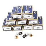 uxcell　カーボンブラシ　メタル製シルバートーン　11.8mm　x　8mm　x　4.7mm　CB51モデル　10個入り