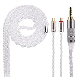 YYX4742 ケーブル 2pin 4芯 銀メッキ ケーブル 4極 バランスケーブル 2pin 2.5mm ケーブル 2pin バランス 2.5mm ４極 ケーブル 銀箔糸 リケーブル KZ ZST ZS10 ZSR ZS6 ES3 TRN V10 V20 TFZ EXCLUSIVE EXCLUSIVE KING SIMGOT EN700 等に対応Yinyoo (2pin・2.5ｍｍプラグ)