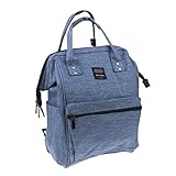 Lovoski 旅行　おむつ取替えバッグ　マザーズバッグ　バックパック　トートバッグ　大容量 　全5色 - ブルー