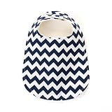 The Ellie Rose Extra Absorbent Phoebe Bib, Navy Chevron by The Ellie Rose