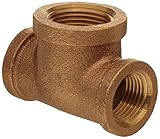 Everflow Supplies BRBT0120-NL 1/2 X 1/2 X 3/4-Inch Brass Tee, Lead Free by Everflow Supplies