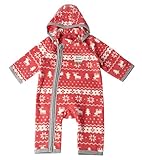 (ボンシュシュ)Bon chou chou ノルディック柄カバーオール【p2917】80cm レッド