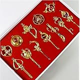 気分は セーラームーン ペンダント 12本セット チェーン ネックレス アクセサリー ピュア ゴールド