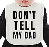 Don't Tell My Dad Slogan ネクタイを有する有機ビブ Medium