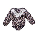 Lutents ベビー服 ロンパース カバーオール シフォン 長袖 花柄 レース飾り 可愛い 女の子 カジュアル 快適 着心地良い 歩行服 パジャマ 新生児 出産祝いプレゼント