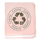 CafePress – ヴィンテージKarma – スーパーソフトベビー毛布、新生児おくるみ ピンク 06210788036832E