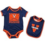 Infants NCAA Virginia Cavaliers Onesie and Bib Set (チームカラー)