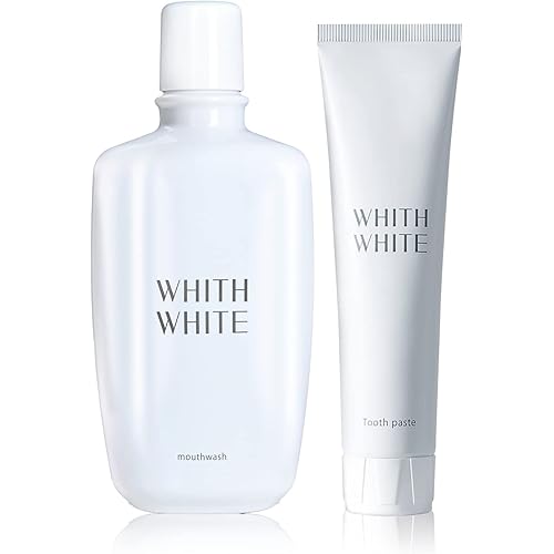 【落ちた汚れが見える】WHITH WHITE(フィス ホワイト) マウスウォッシュ 歯磨き [ 爽やかフレーバー ] 洗口液 低刺激 デンタルケア キット 口臭ケア 口臭300ml+120g