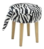 どうぶつスツール (しまうま) 【W37×D37×H41cm/簡単組立/ふわふわ起毛生地】