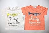 (ノイユ)Noeil トランペットプリントTシャツ 80cm ベージュ(12)