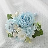 花由 プリザーブドフラワー の コサージュ ベイビーブルー【結婚式 フォーマル ブリザードフラワー 卒業式 入学式】